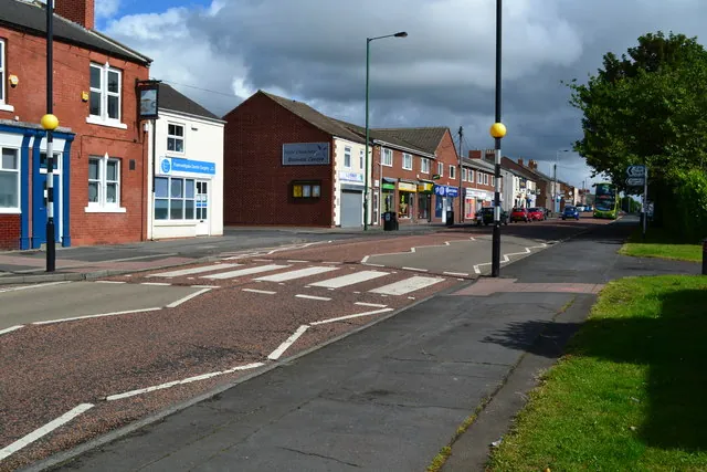 Shops and houses on Front Street, Framwellgate Moor